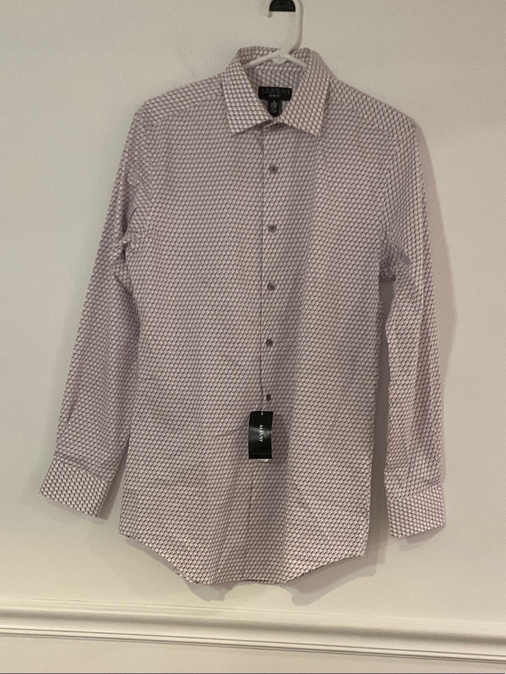 Alfani Men’s Lavender Geometric Dress Shirt